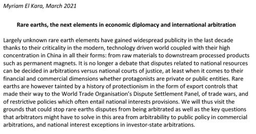 Microsoft Word - Rare earths, the next elements in economic dipl